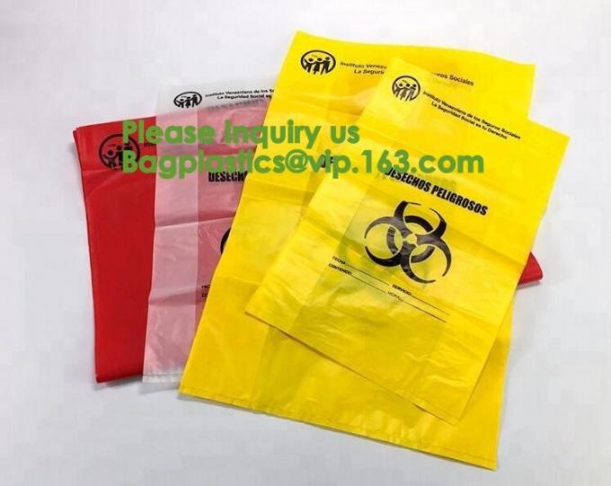 Aerohazard Biological Hazard Bag 240x160mm,Red Medical Waste Disposal