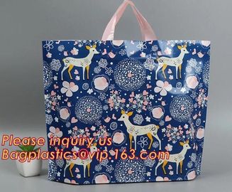 Soft Loop Handle Bag For Supermarket Shopping plastic bag manufacturer eco green bio,soft loop handle PE shopping bag
