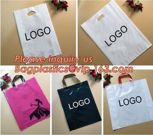 Biodegradable ldpe soft loop handle plastic bags with customized logo printed,Corn Starch Made Printed Biodegradable Sof