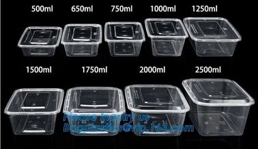 Microwave lunch bento box Eco-friendly 700ml disposable plastic pp food storage containers food take away packaging box