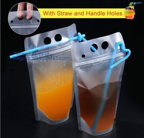 Biodegradable Liquid Packaging Leakage Proof Pouch Custom Printed Stand Up Aluminium Foil Spout Bags Water Drinking Bag