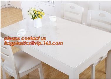 DIY Round PVC Table Cover Protector Desk Mat Table Cloth Pvc Transparent,stamping table cloth plaid PVC table cover