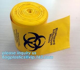 PLA biodegradable clinical waste bags,medical waste bag, Heavy duty biohazard trash waste garbage bags biodegradable col
