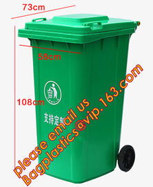 Plastic Wheeled Trash Can Outdoor urban facilities color coded waste bin, Outdoor no wheels trash bins, BAGPLASTICS PAC