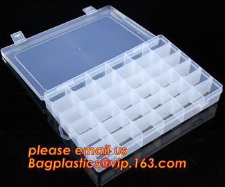 Plastic Storage Box With 15 Removable Compartments Tool Containers, plastic divided storage box for candy and nuts