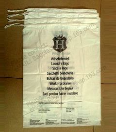 Hotel Laundry Bags, 1.25 Mil Plastic with Tear Tie and Write-On Strips, 14&quot; x 24&quot;, Biodegradable - CASE of 1,000 bagease