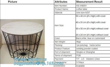 Glass top metal wire rose gold round coffee table, Outdoor Furniture Commercial Furniture Polywood Furniture Metal table