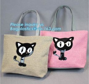 Customized printed logo laminated shopping tote jute bags with handle,Fashion and environmental custom jute shopping bag