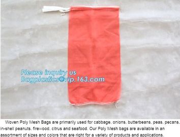 Cheap PP/PE Knitted plastic raschel leno mesh packing bags customized color size for Agriculture fruit vegetable, bageas