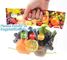 slider zip lock packaging fruit bag for cheery and grape, Vegetable refrigerate used resealable Zip lockk packaging bag