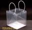 frosted gusset clear HDPE Plastic die cut soft loop handle shopping candy christmas gift bags,bag with customized logo