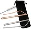 Eco-friendly reusable metal drinking straw stainless steel straw set with brush in blister card packing bagease bagplast