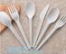 PLA cutlery |knife|fork|spoon,EN13432 certificate PLA Cutlery fork,Disposable and biodegradable PLA tableware,bagease pa