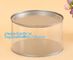 PET Jar 85mm neck size food grade clear PET plastic Can screw type with aluminium easy open endsPackaging plastic can 25