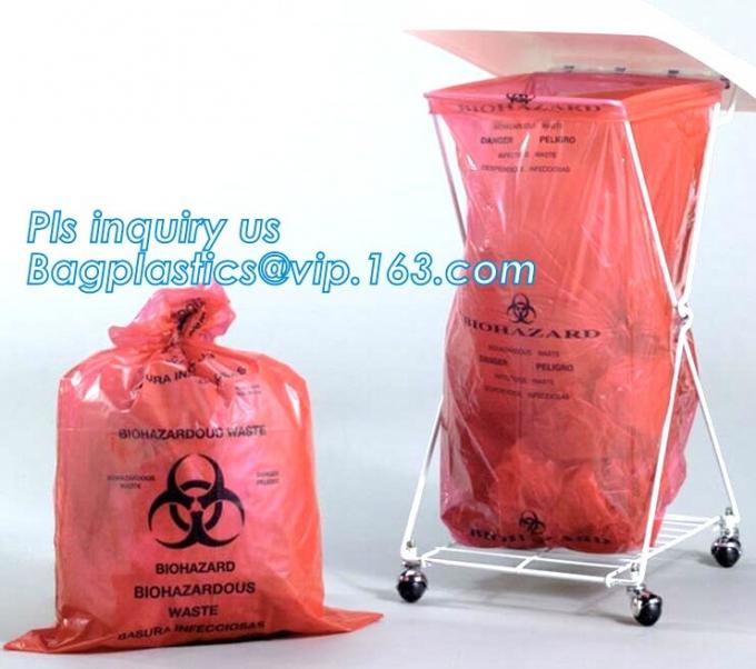 30 Gallon 33" X 40" Red Isolation Infectious Waste Bag / Biohazard Bag