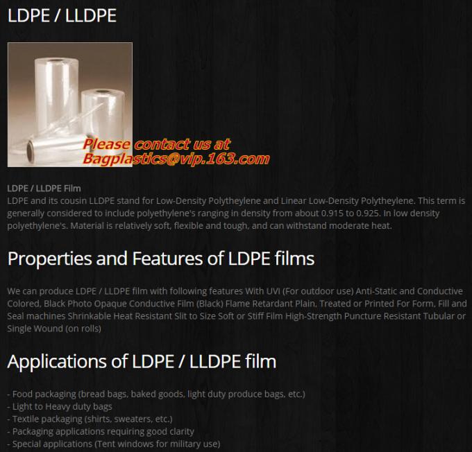 pvc food grade stretch wrap film, polyethylene stretch film, stretch