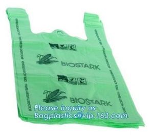 Biodegradable &amp; Compostable Transparent Poly Flat Bags On Roll With Paper Core For Supermarket, Food Waste Caddy Liner