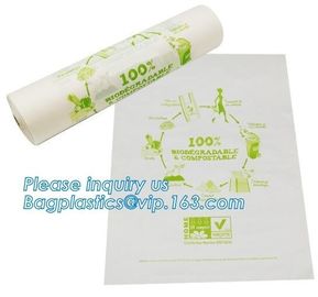 Eco-friendly compostable LDPE transparent frozen flat food bags on roll, Biodegradable Plastic T Shirt Food Bag Composta