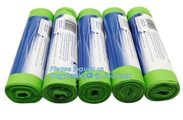 Biodegradable &amp; Compostable Transparent Poly Flat Bags On Roll With Paper Core For Supermarket