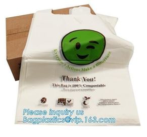 best sellers high quality biodegradable compostable Vest shopping bags for vegetables and fruits