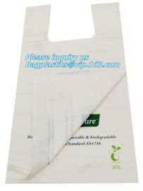 100% Compostable vest carrier plastic shopping bag with ce certificated, Vest Carrier Bags for Home Usage, vest carrier