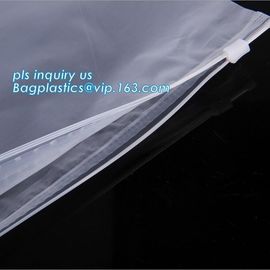 PP Flat Slider Zipper for PP Zipper Bag, Cloth package PE slider zip bag, Apparel Garment Clothing package PE slider zip