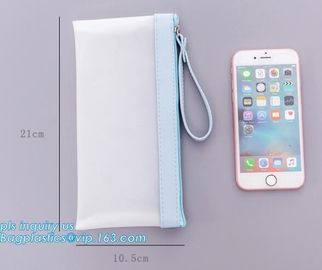 Translucent Zipper Lock TPU Pencil Bag / Pencil Case, vinyl TPU pencil case bag with zipper, Waterproof student pencil c