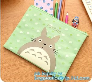 Boys girls solid color large capacity canvas pencil bag case, stationery pencil bag pen case school supplies pencilcase