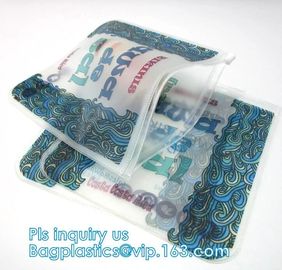 Zip lockk pvc bag slider travel beauty bag, slider zipper travel pvc pouch bag, slider bag makeup zipper bag for travel