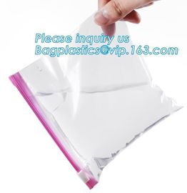 Slider Freezer Custom Transparent LDPE Plastic Waterproof Zip lockk Storage Bag, Slider zipper clear plastic PE POLY water