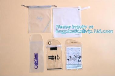 oxo biodegradable clear pvc slider zip bags, stationery handle bags with slider zipper, PU Clear EVA cosmetic Zipper Bag