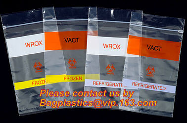 3-layer BioHazard Specimen zipper Bag, Specimen Biohazard Reclosable Bags with back pouch, Zipper Locking Pouch Biohazar