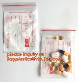 Medical Zipper Bag/LDPE Medical zipper bag/Medicine zipper Bag, writable medical Zip lockk pills capsule packaging bag zip