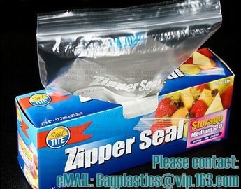 resealable, reclosable trasnparent freezer plastic Zip lockk bag, Reclosable Grip Zip Smell