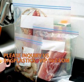 Clear food grade poly custom LDPE plastic Zip lockk bag with color box packing, LDPE griplock zipper baggies with custom p