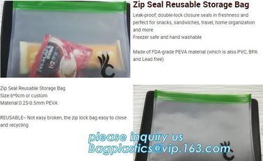 Seal Reusable Fresh Vegetable Easy Clean Silicone Food Storage Bag, Airtight Seal Vacuum Reusable 1L Silicone Food Stora