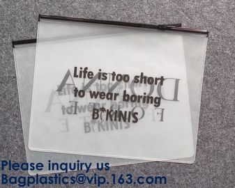 Zip lockk Plastic Bags Packaging Custom Clear Poly Pvc Slider Zipper Bag, Standup Cosmetics Packaging PVC Slider Bag