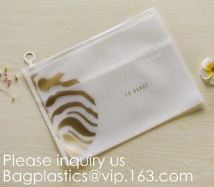 Fashion Letter Frosted Transparent PVC Eva Clothing Underwear Zipper Bag With Logo,Eco Friendly Pink Clear Eva Makeup Ba