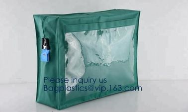 Bank Security Money Bags Tamper-Proof Tape Bank Cash Money Fabric Bag,Courier Safe Customized Security Pocket Bank Depos