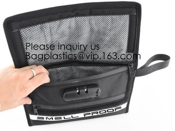 Discreet Smoke Smell Proof carbon lining Case with Combination Lock Premium Odor Smell Proof Bag, BAGEASE, BAGPLASTICS