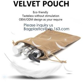 Velvet Pouch Gift Custom Logo Cosmetic Jewelry Drawstring Pouch Velvet Bag,Cigar Tube, Eco-Firendly Pacakging, Bags Pac