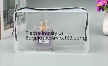 Clear Toiletry Bag - Compression Packing Cube - PVC Cosmetic Bag - Transparent Makeup Bag - See Through Plastic Clear Ba