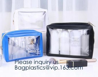 Heavy Duty Clear Toiletry Makeup Bags Transparent Shaving Bag Water Resistant Cosmetic Bag Organizer Pouch for Travel wi