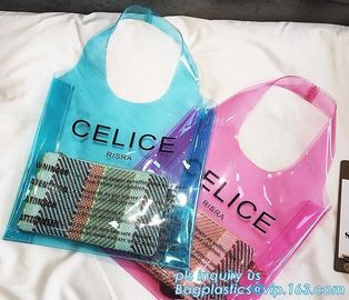 top pvc handle bag, Beach Tote waterpoof Bag Pvc Handle Bags, biodegradable PVC shopping bags die cut handle bag with lo