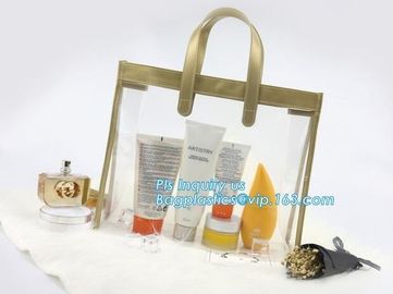 Custom Brand 100% ECO-Friendly Plastic/PP/PVC Handle bag for toy package, handle bag with snap button, packaging tote ba