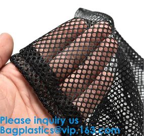 Durable Nylon Mesh Bag with Sliding Drawstring Cord Lock Closure,Large Black Mesh Bag ECO-FRIENDLY PREMIUM WASHABLE GROC