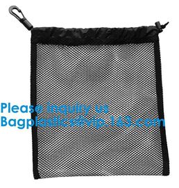 Promotion Small Polyester Mesh Drawstring Bag Customs Size and Logo printing Round Bottom Drawstring Mesh Bag For Sport,