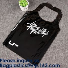 Heavy-duty Clear Transparent PVC Shopping Bag,Fashion Transparent Pvc Coated Canvas Shopping Bag, Bagease, Bagplastics