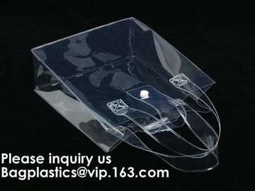 Transparent Makeup Bag Cosmetic Bag Pvc Tote Bag With Clear Handles And Plastic Buckle Closure, crossboady, shoulder