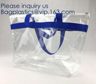 Wholesale vinyl tote bag Women Fashion Red Heart Transparent Beach Shopping Clear Vinyl PVC Shopper,Vest Handles Bags Th